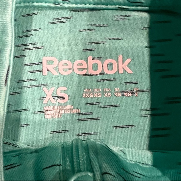 Women's Reebok Green Patterned Quarter Zip - XS - Picture 4 of 4